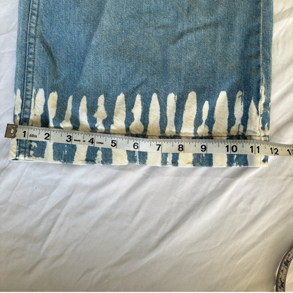 Pilcro and the Letterpress Denim‎ Wide Leg Cropped Jeans Womens 25 Tie Dye Hem - Picture 5 of 6